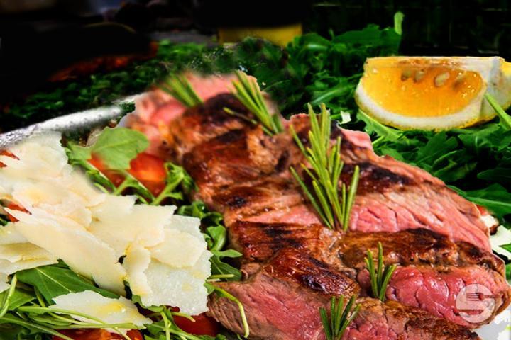 Tagliata di Manzo con Rucola e Parmigiano - Exclusive Ristorante Pizzeria