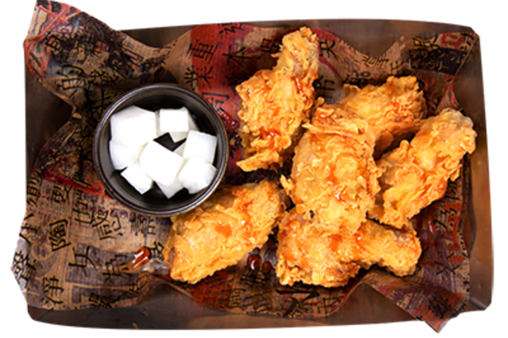 Chicken Wings medium mit Sweet Lime Sauce - Angry Chicken