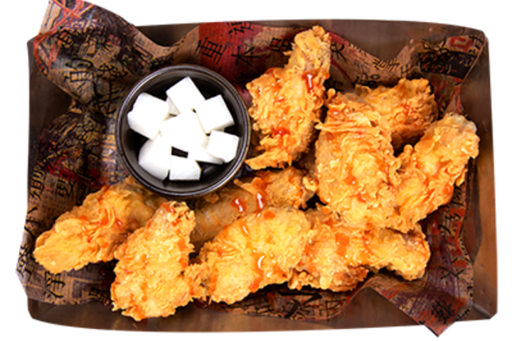 Chicken Pieces large mit Angry Chili Sauce - Angry Chicken