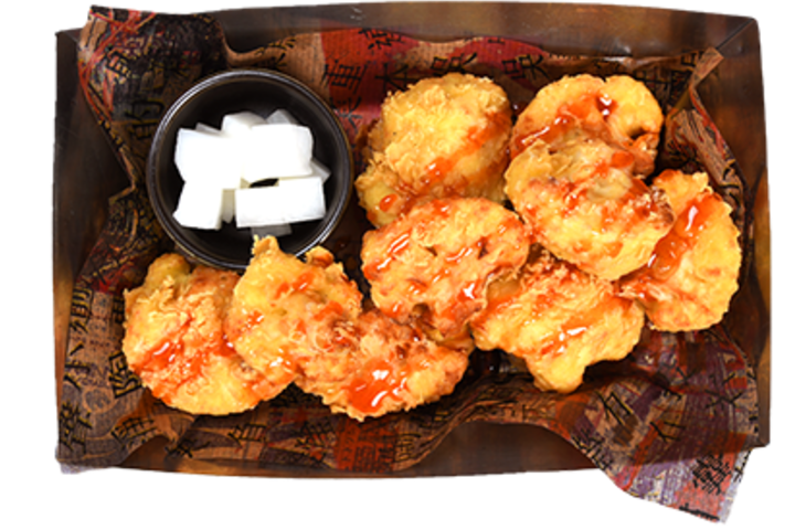 Korean Fried Cauliflower large mit Angry Chili Sauce - Angry Chicken
