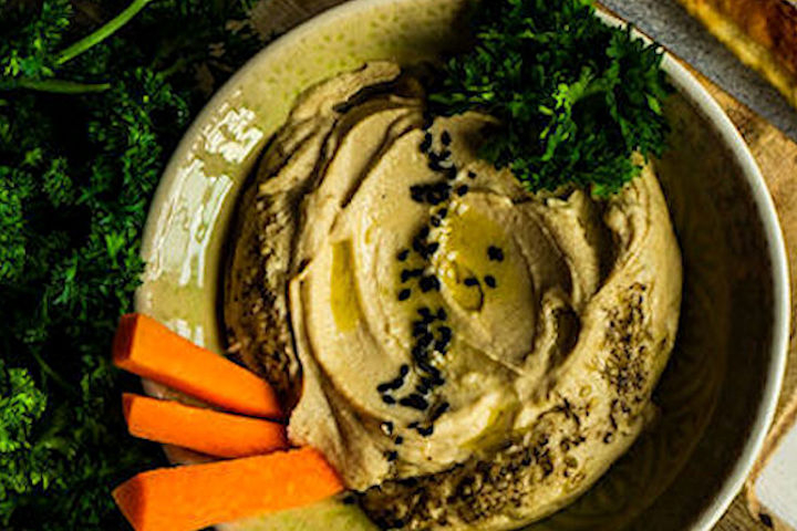 Houmous Olives noires 100% Naturel avec pains libanais - Zo'Gut
