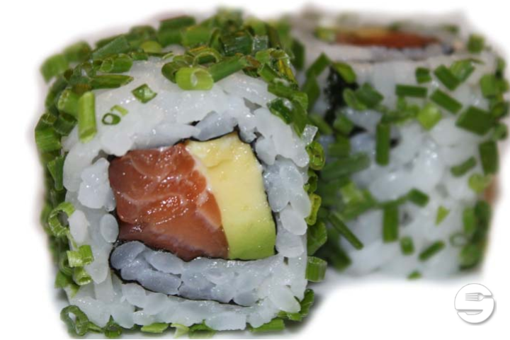 445. Uramaki Salmon Ciboulette - Sakura Sushi Restaurant
