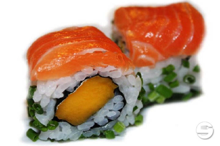 449. Uramaki Salmon Mango - Sakura Sushi Restaurant