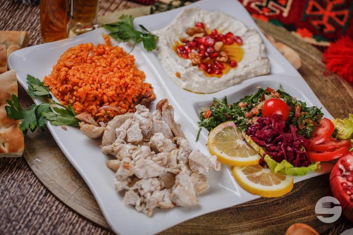 Assiette Shawarma Poulet - Mezze du Liban