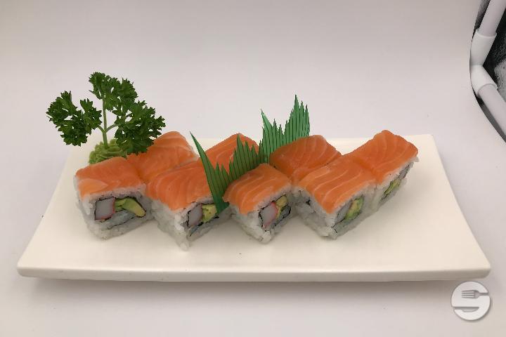 228. Ura-Maki Fried Salmon - Gambatté
