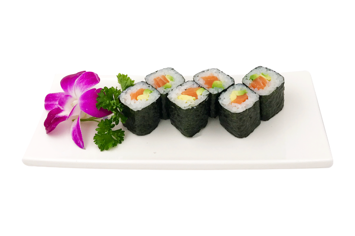 206. Hoso-Maki Salmon and Avocado - Gambatté