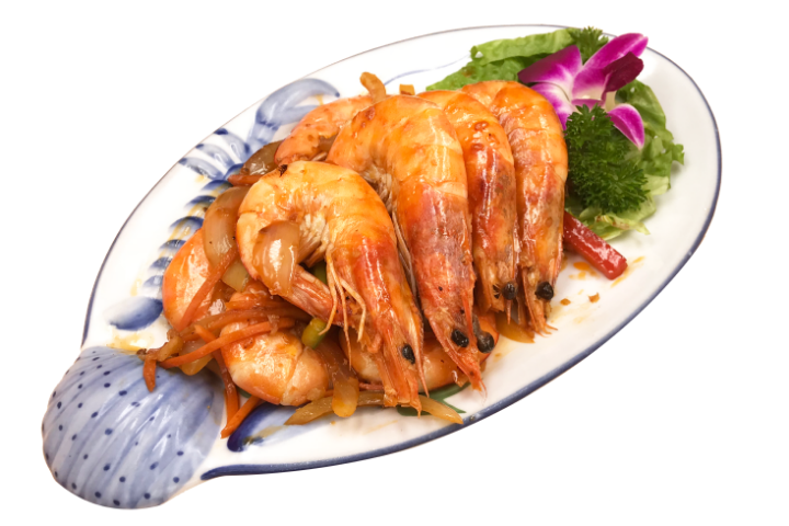 128. Grilled Shrimps with Garlic - Gambatté
