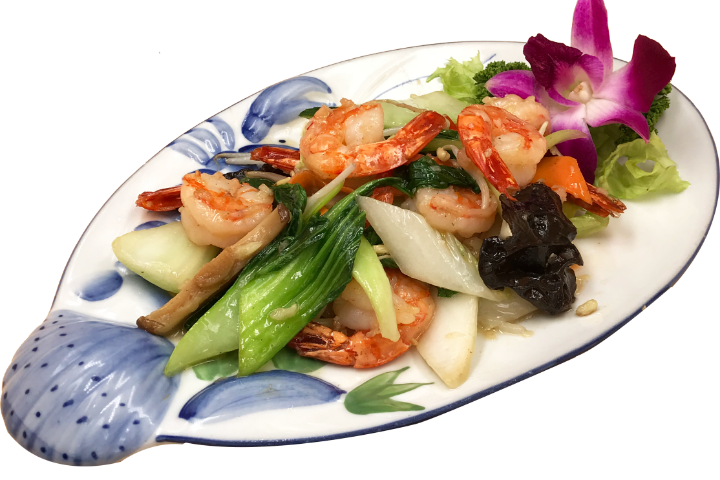 148. Sauteed Shrimps with Vegetables - Gambatté