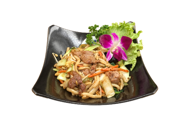 132. Stir-Fried Udon Noodles with Vegetables - Gambatté
