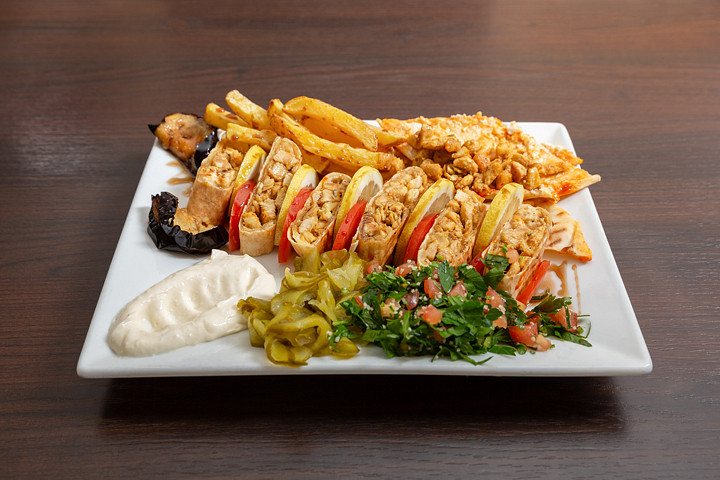 Arabischer Teller (Shawarma Wrap) - Restaurant Olif