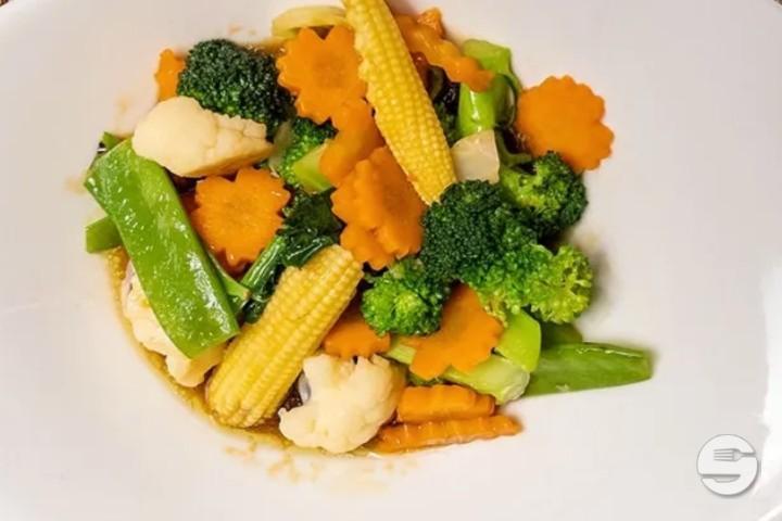 206- Thai Stir Fried Mixed Vegetables - Thai Orchid Restaurant