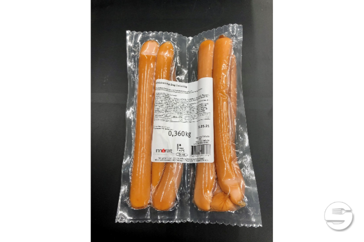 CHICKEN HOTDOGS - 2x4x45g, cooked 360g - IKEA Restaurant Pratteln