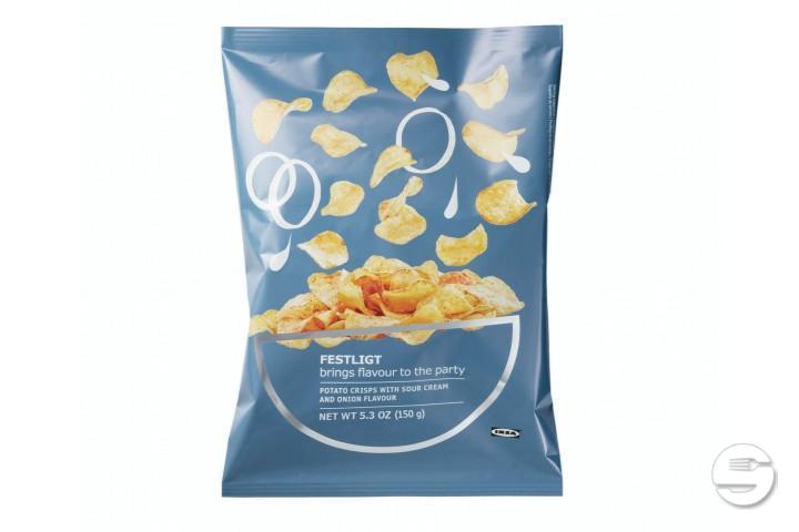 FESTLIGT - Potato crisps with sour cream and onion flavour 150g - IKEA Restaurant Pratteln