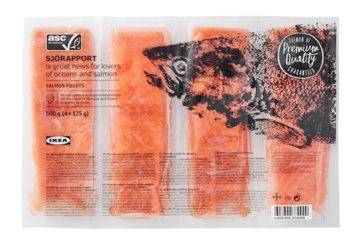 SJÖRAPPORT - Salmon fillet, ASC certified, frozen 500g (4x125g) - IKEA Restaurant Pratteln