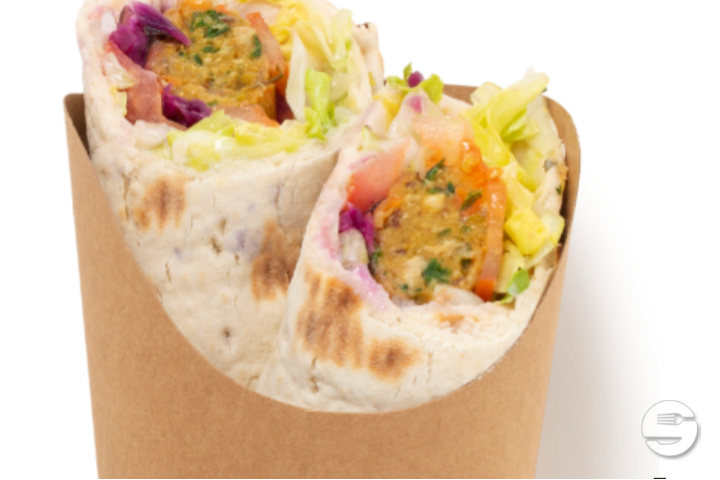 Wrap with veggiedog, hummus, mustard & cucumber - IKEA Restaurant Vernier