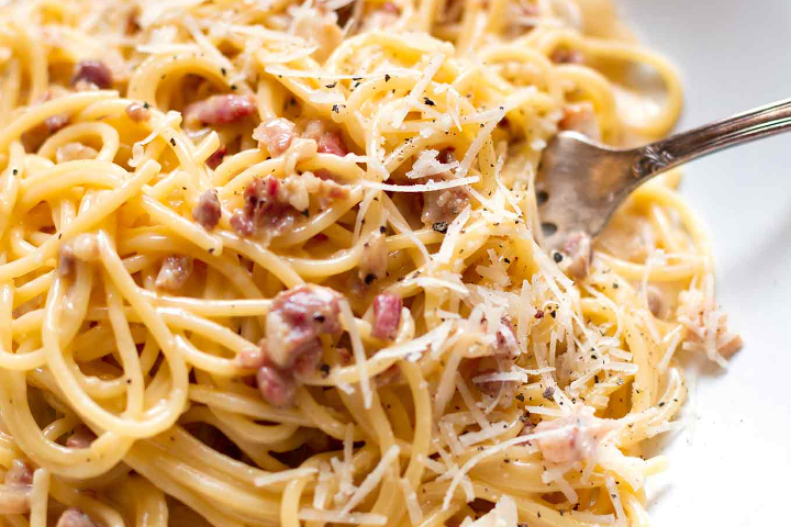 Spaghetti Carbonara - La Stella Pizza & Pasta