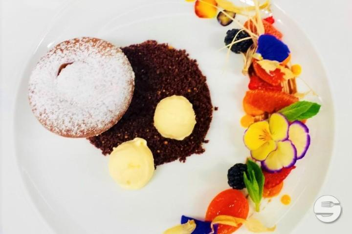 Warm Chocolate Tart - Ristorante Bottega del Vino