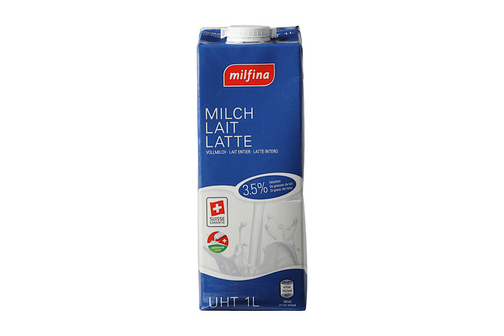 Lait entier UHT, MILFINA