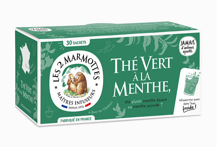 Thé vert à la menthe, LES 2 MARMOTTES