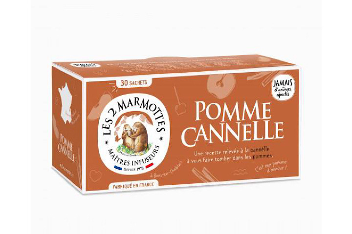 Tisane Pomme Cannelle, LES 2 MARMOTTES 