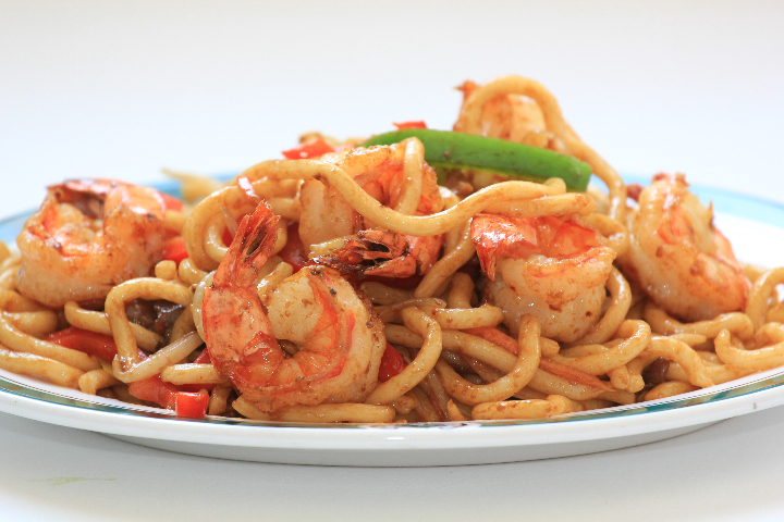 207. Stir-Fried Udon with Shrimps - Isushi