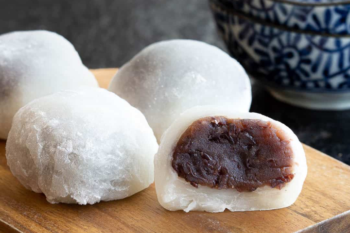 Mochi nature et haricot rouge - Isushi