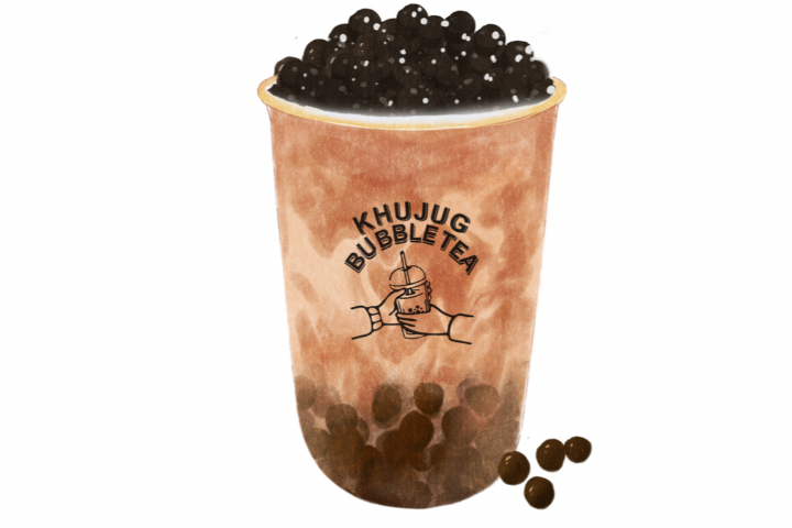 Brown sugar milk tea - Khujug Bubble Tea