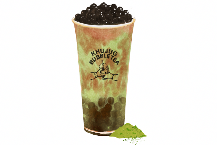 Brown Sugar Matcha Milk Tea - Khujug Bubble Tea