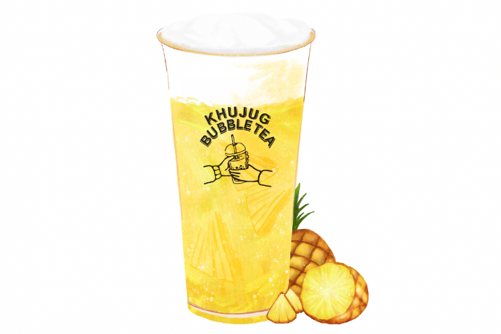 Snow Topping Pineapple - Khujug Bubble Tea
