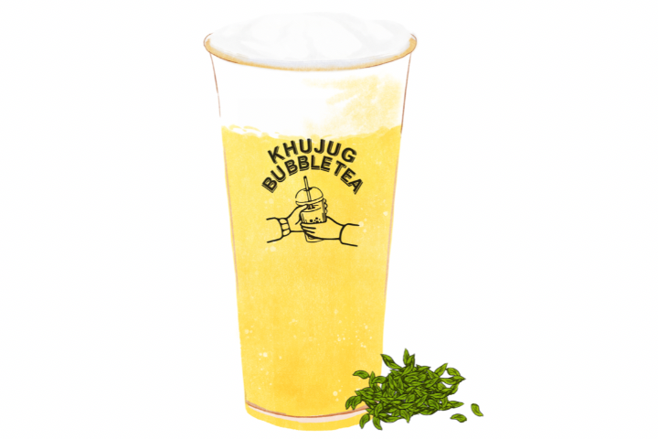 Snow Topping Jasmine Green Tea - Khujug Bubble Tea
