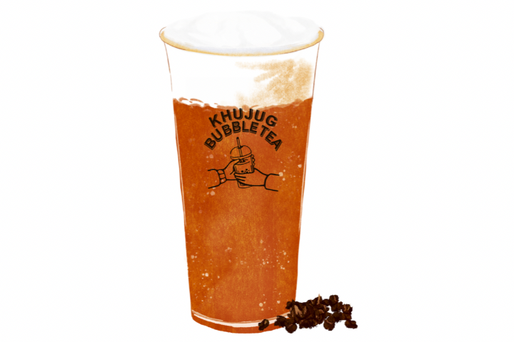 Snow Topping Black Tea - Khujug Bubble Tea
