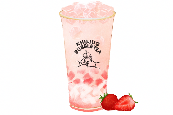 Strawberry lassi - Khujug Bubble Tea