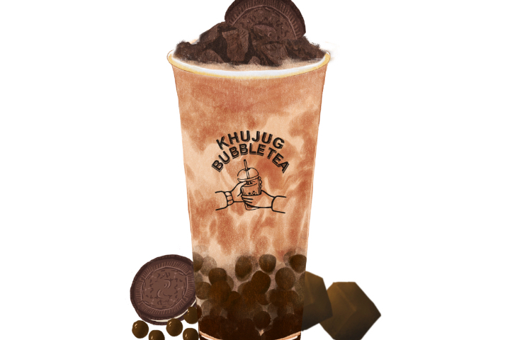 Brown sugar Oreo milk tea - Khujug Bubble Tea