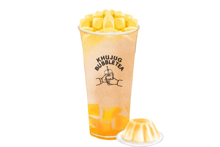 Pudding milk tea - Khujug Bubble Tea