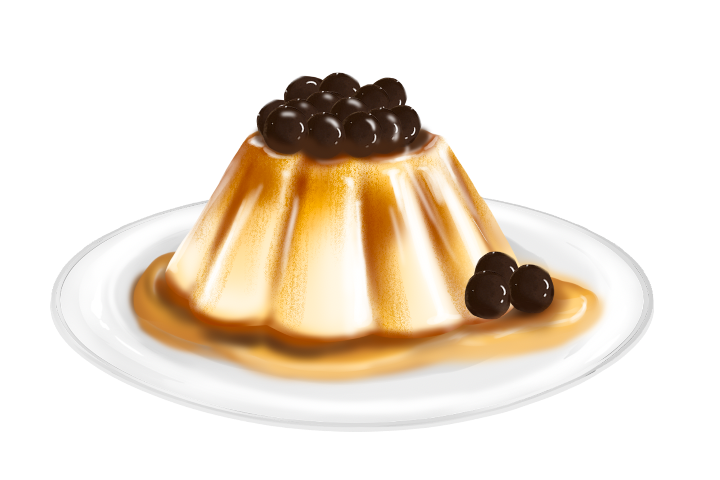 Brown Sugar Milk Flan - Khujug Bubble Tea