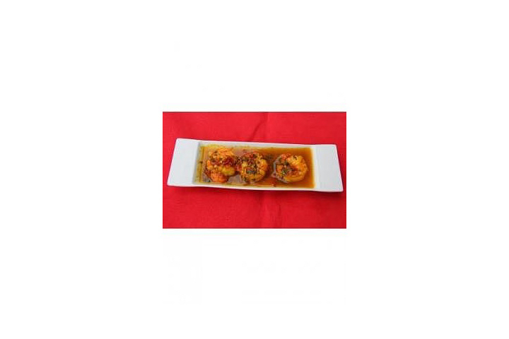 Gambas con vinagreta de Limon - Tapeó
