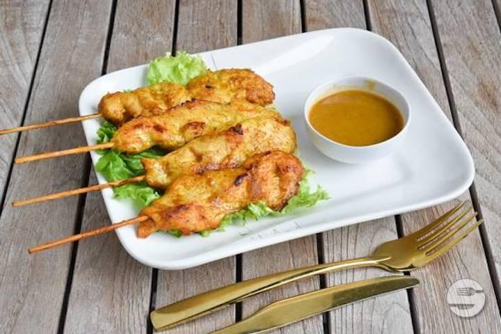 113. Chicken Satay Skewers - Restaurant Bonbon