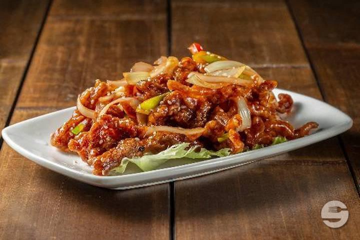 140. Crispy Beef with Mild Hot Sauce - Restaurant Bonbon