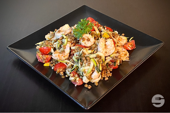 Lentil & Shrimp Salad - Origines du Goût