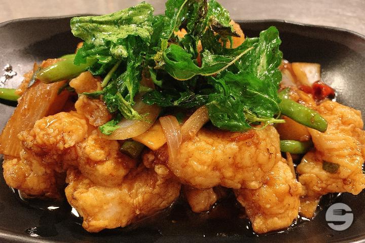 Poisson Sauté au Basilic - Pad Thai
