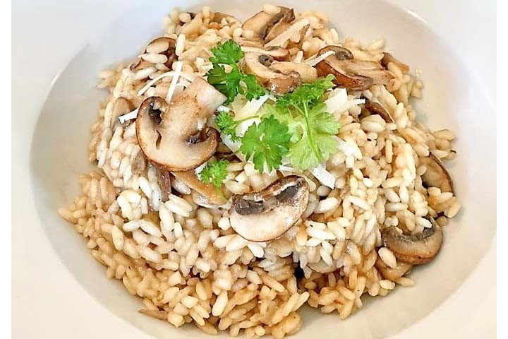 Risotto mit gebratenen Saison-Pilzen - Special Pop-Up Healthy-Food-Atelier