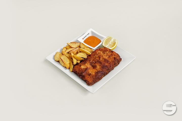 Peasant Cordon Bleu with salad (hot) - 5 Star Grill