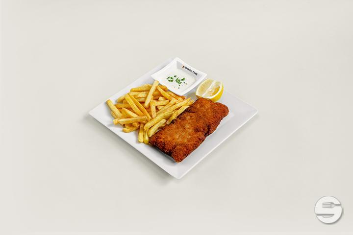 Breaded chicken cutlets with fries or salad - 5 Star Grill