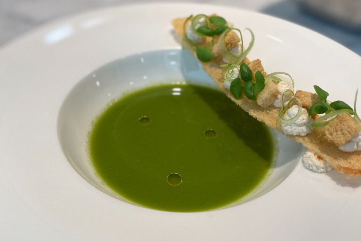 Green tomatoes Gazpacho (mildly spicy) - Nocino Pizzeria