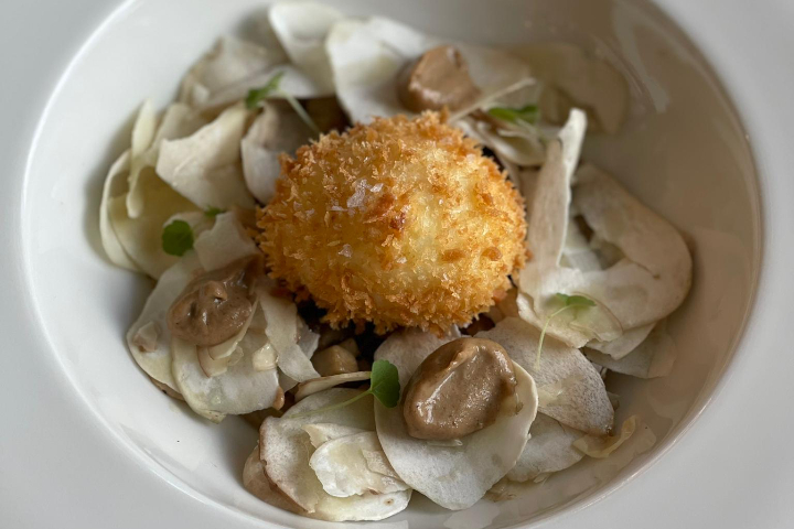 Egg parfait with Porcini - Nocino Pizzeria