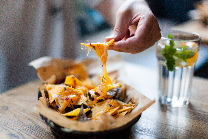 Chips with Melted Cheese and Salsa - Burrito Bandito
