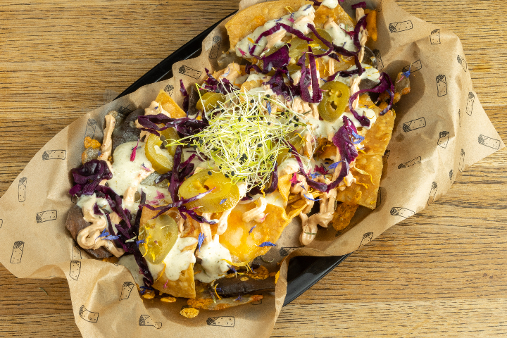Vegan Loaded Nachos - Burrito Bandito Bern