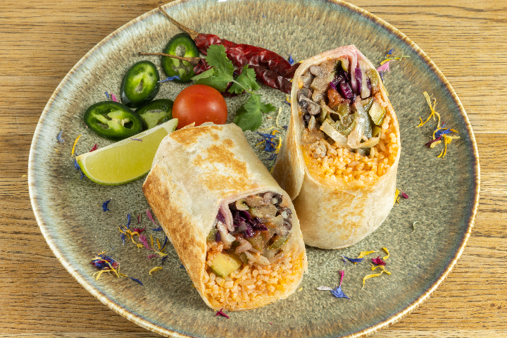 Grilled Vegetable Burrito Vegan - Burrito Bandito Bern