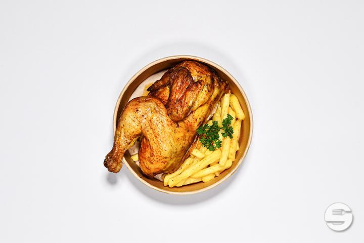 Half grilled chicken - Migros Take Away Zug