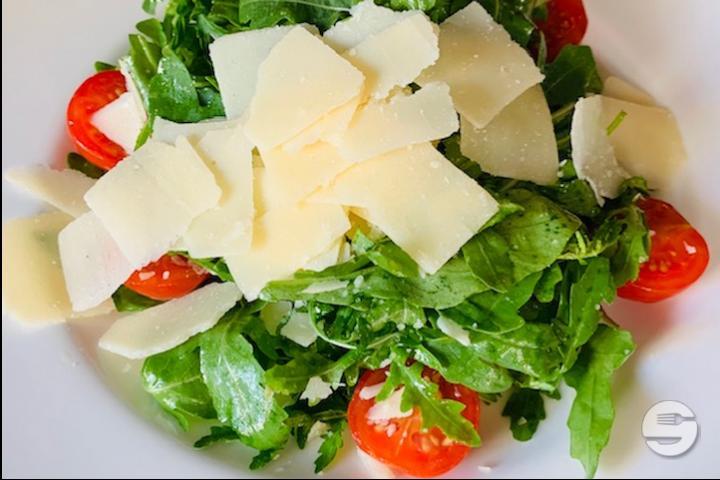 Rocket, Tomato and Parmesan Shavings Salad - Cacio & Pepe